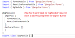 ngModel Angular Error: Can't bind to 'ngModel' since it isn't a known property of 'input'