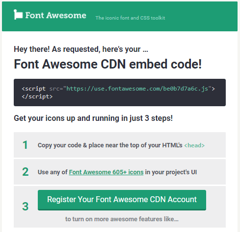 Font awesome CDN all
